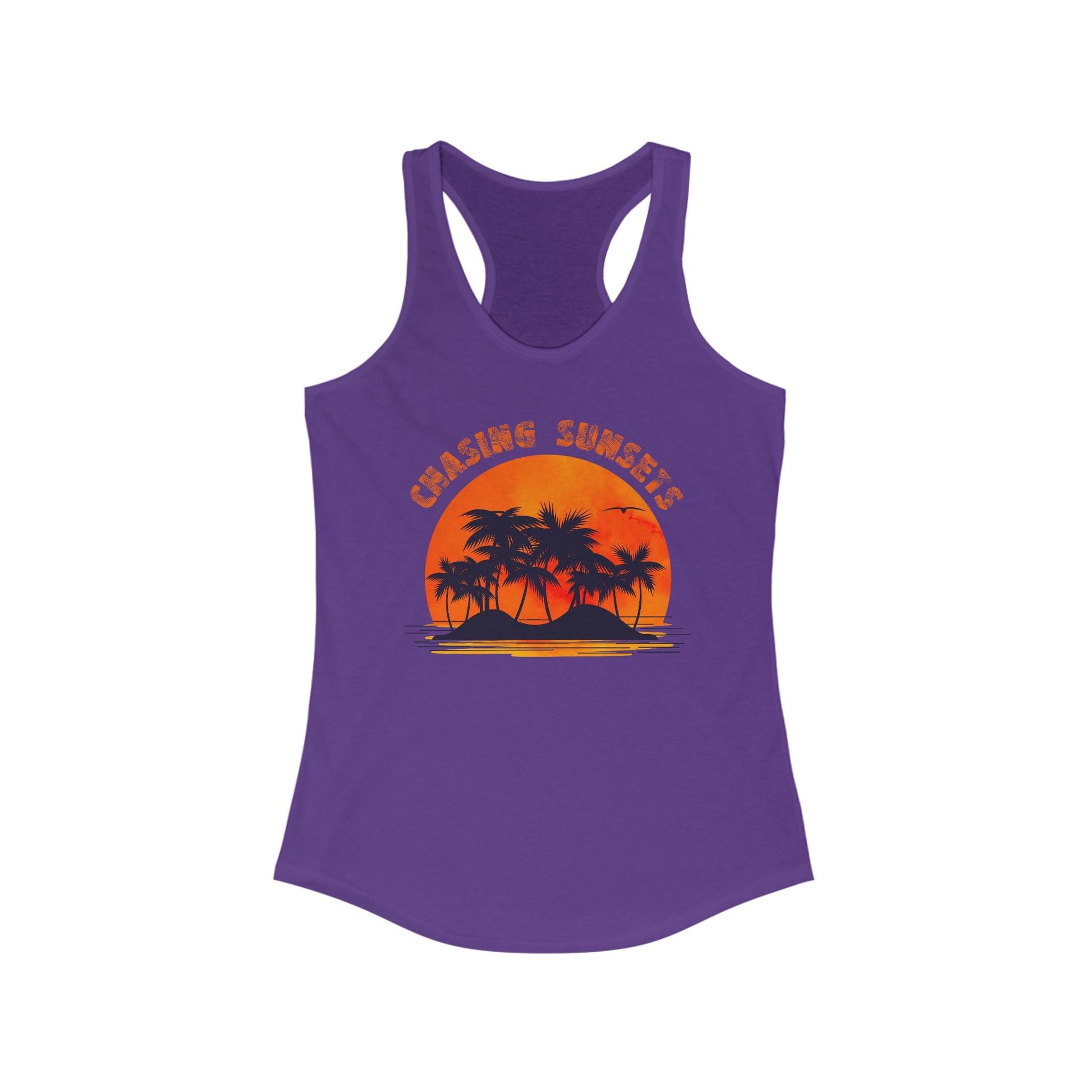 Vintage Palm Tree Shirt, Chasing Sunsets Tank - Popbydesign