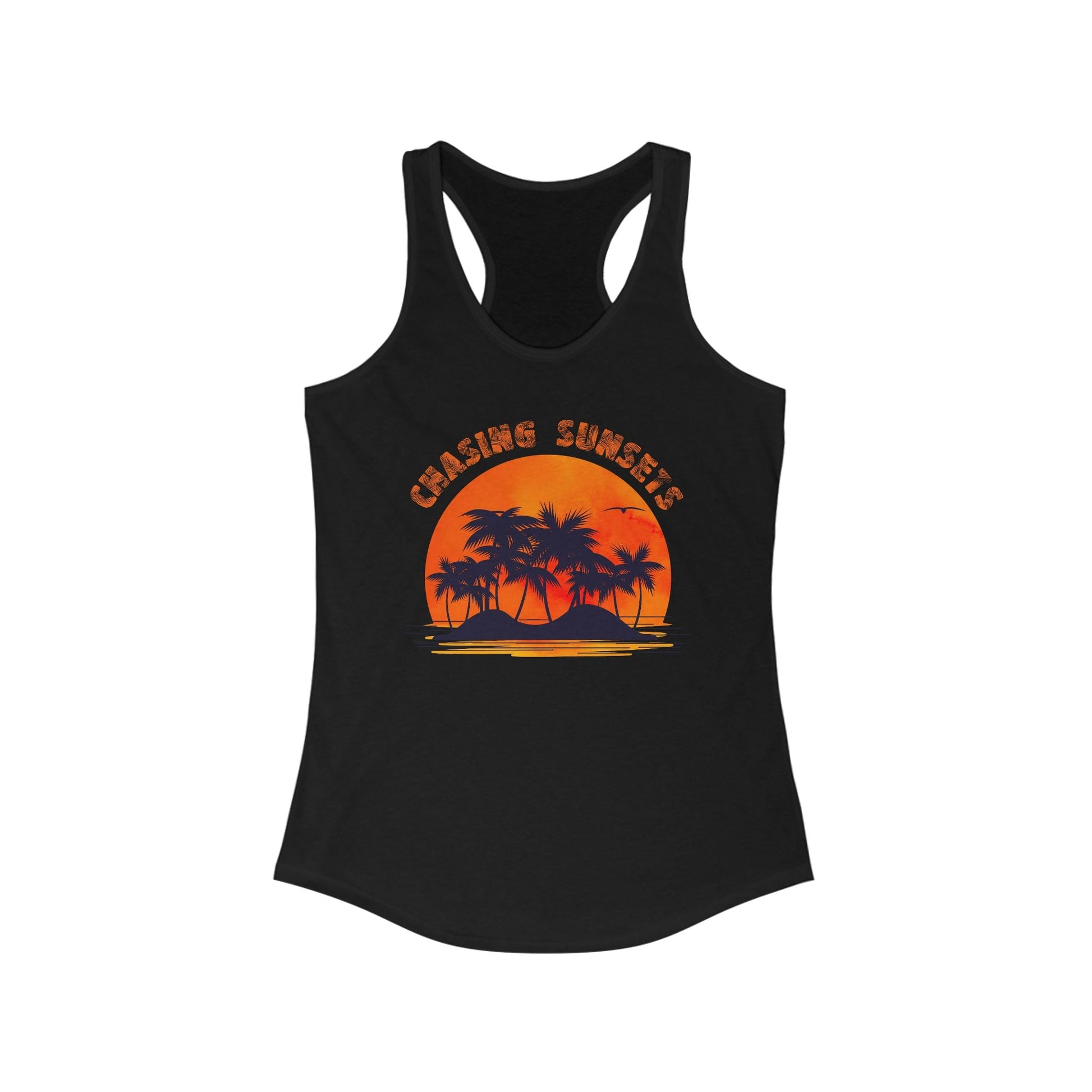 Vintage Palm Tree Shirt, Chasing Sunsets Tank - Popbydesign
