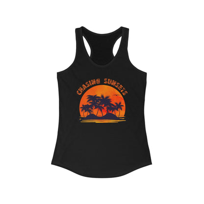 Vintage Palm Tree Shirt, Chasing Sunsets Tank - Popbydesign
