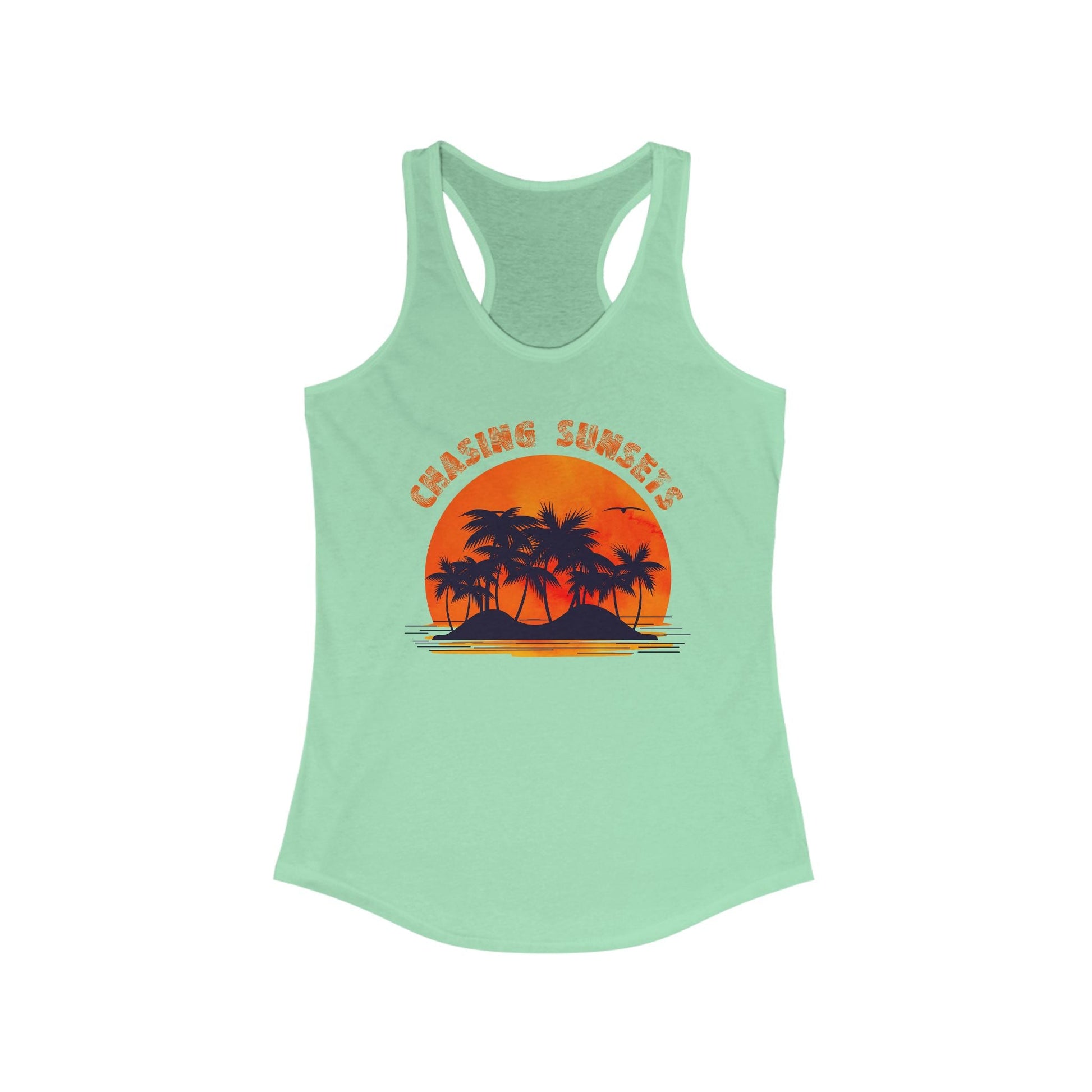 Vintage Palm Tree Shirt, Chasing Sunsets Tank - Popbydesign