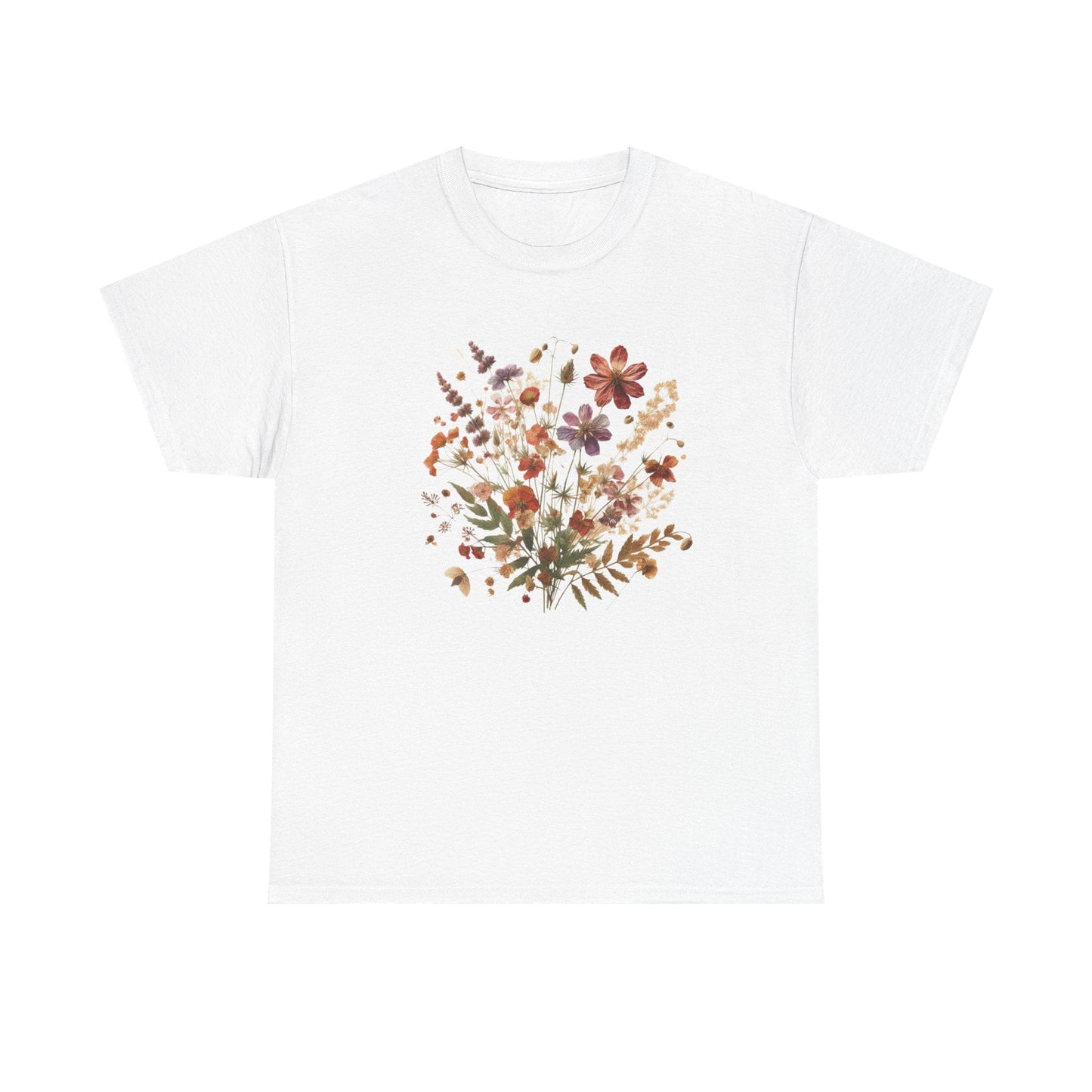 Wild Flowers T-Shirt, Floral Nature Tee, Cottagecore Shirt - Popbydesign