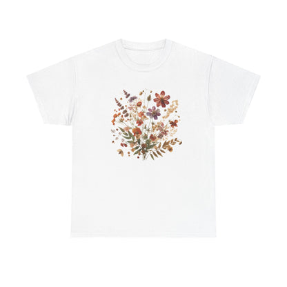 Wild Flowers T-Shirt, Floral Nature Tee, Cottagecore Shirt - Popbydesign