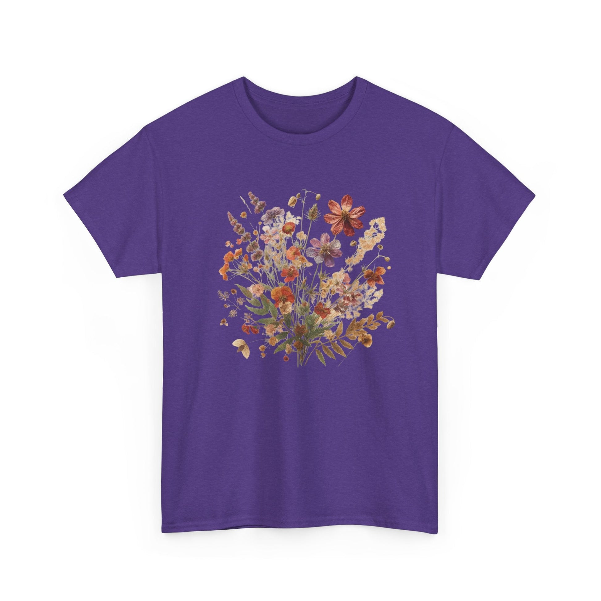 Wild Flowers T-Shirt, Floral Nature Tee, Cottagecore Shirt - Popbydesign