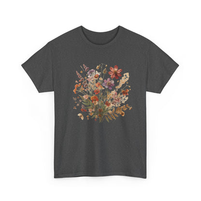 Wild Flowers T-Shirt, Floral Nature Tee, Cottagecore Shirt - Popbydesign