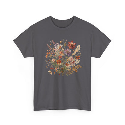Wild Flowers T-Shirt, Floral Nature Tee, Cottagecore Shirt - Popbydesign
