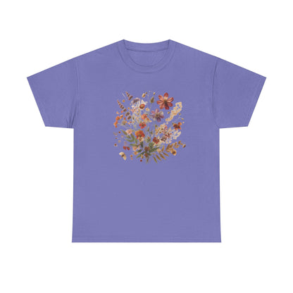 Wild Flowers T-Shirt, Floral Nature Tee, Cottagecore Shirt - Popbydesign