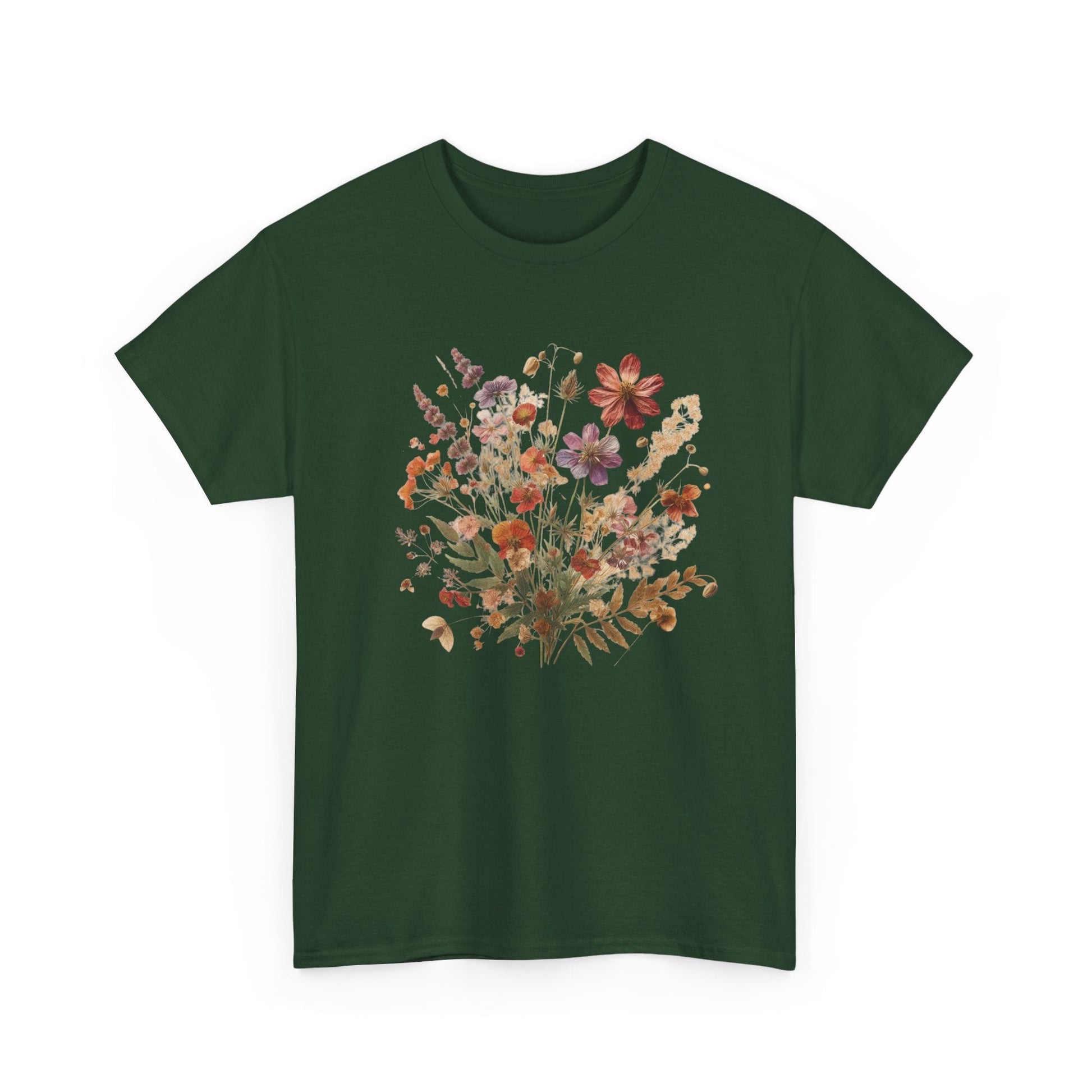 Wild Flowers T-Shirt, Floral Nature Tee, Cottagecore Shirt - Popbydesign
