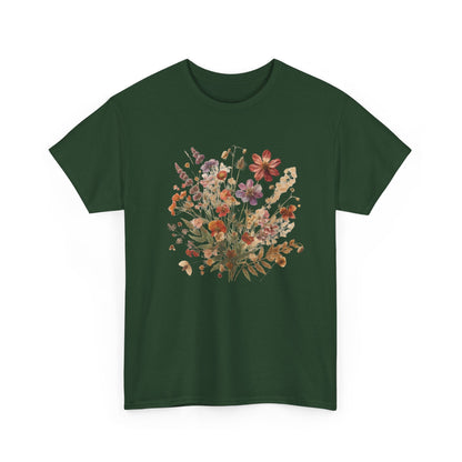 Wild Flowers T-Shirt, Floral Nature Tee, Cottagecore Shirt - Popbydesign
