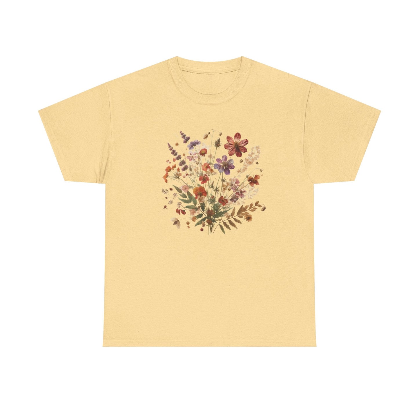 Wild Flowers T-Shirt, Floral Nature Tee, Cottagecore Shirt - Popbydesign