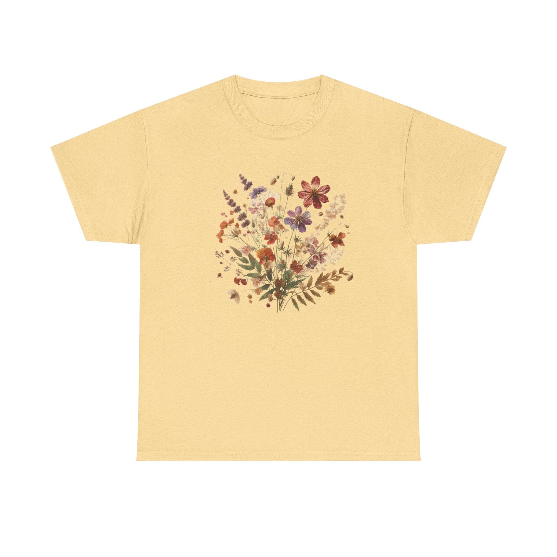Wild Flowers T-Shirt, Floral Nature Tee, Cottagecore Shirt - Popbydesign