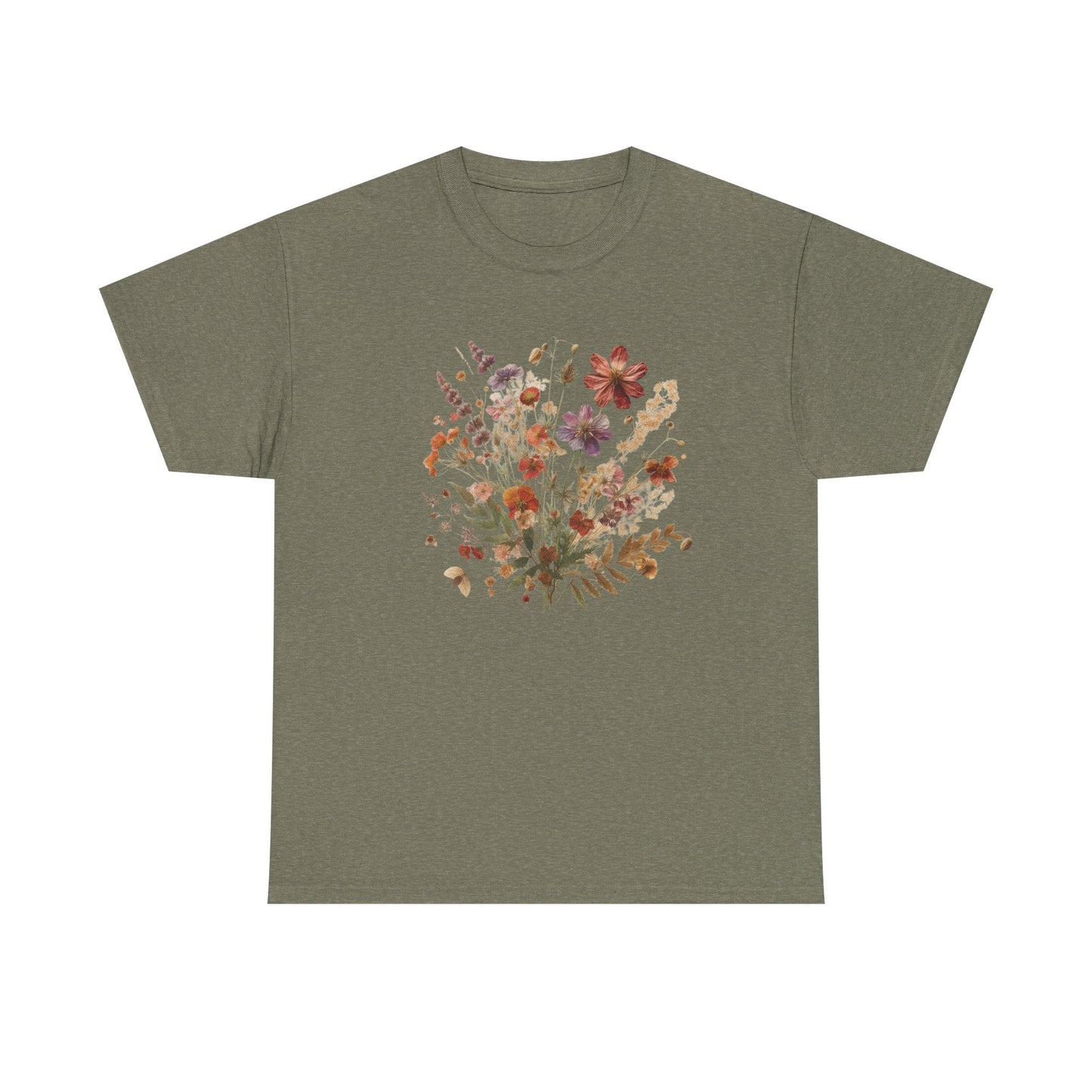 Wild Flowers T-Shirt, Floral Nature Tee, Cottagecore Shirt - Popbydesign