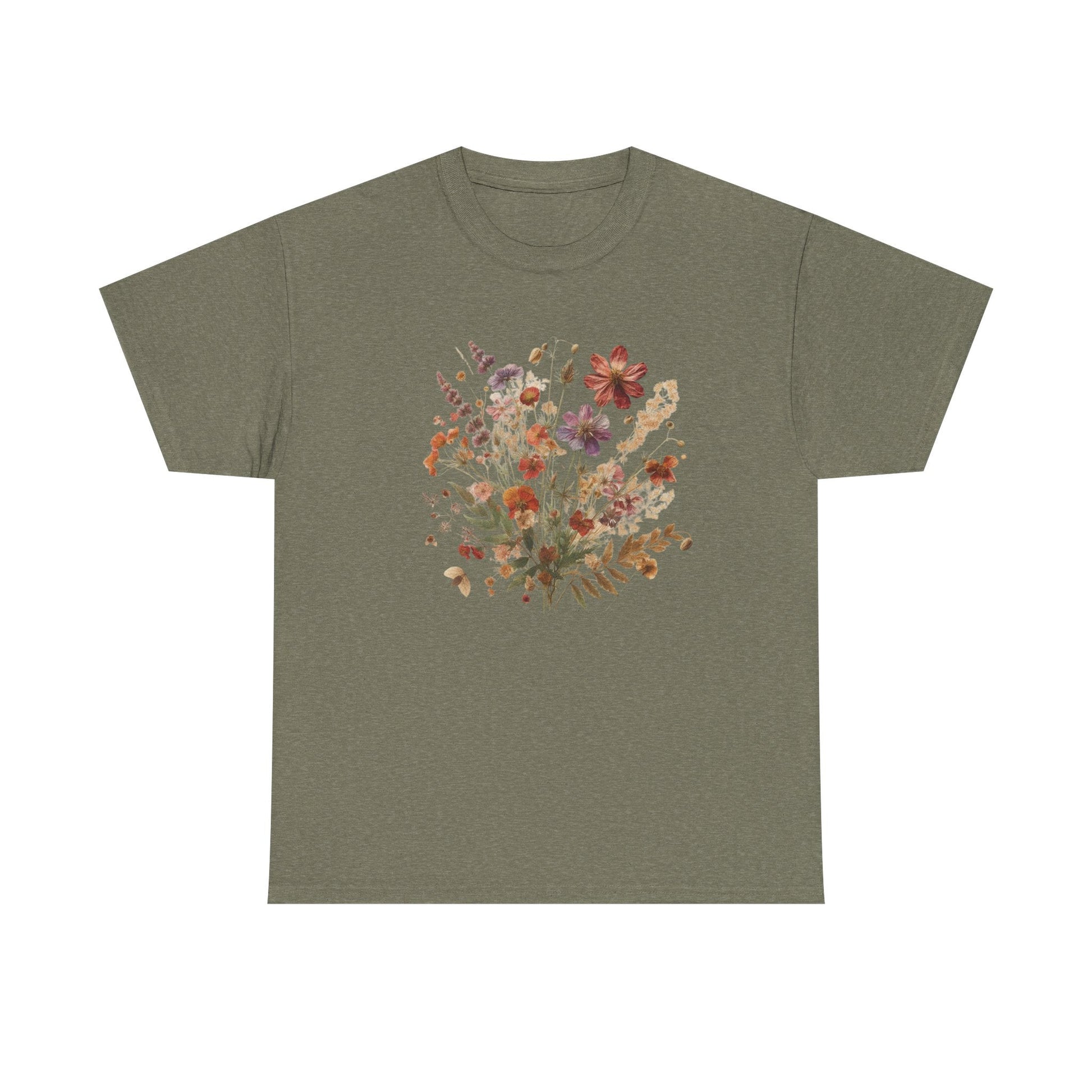 Wild Flowers T-Shirt, Floral Nature Tee, Cottagecore Shirt - Popbydesign
