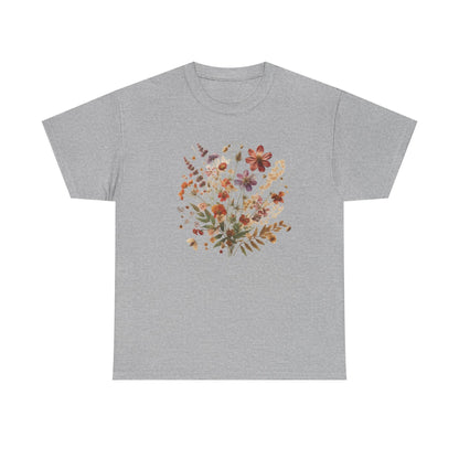 Wild Flowers T-Shirt, Floral Nature Tee, Cottagecore Shirt - Popbydesign