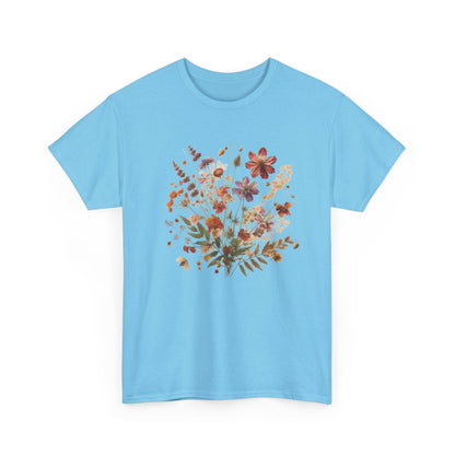 Wild Flowers T-Shirt, Floral Nature Tee, Cottagecore Shirt - Popbydesign