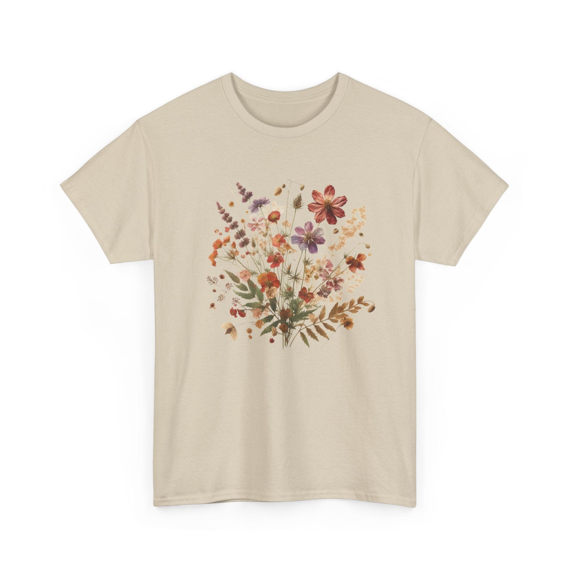Wild Flowers T-Shirt, Floral Nature Tee, Cottagecore Shirt - Popbydesign