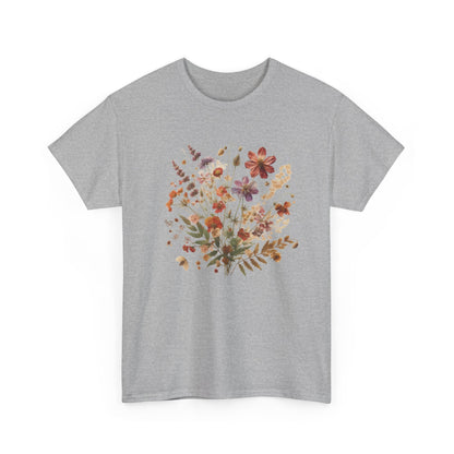 Wild Flowers T-Shirt, Floral Nature Tee, Cottagecore Shirt - Popbydesign