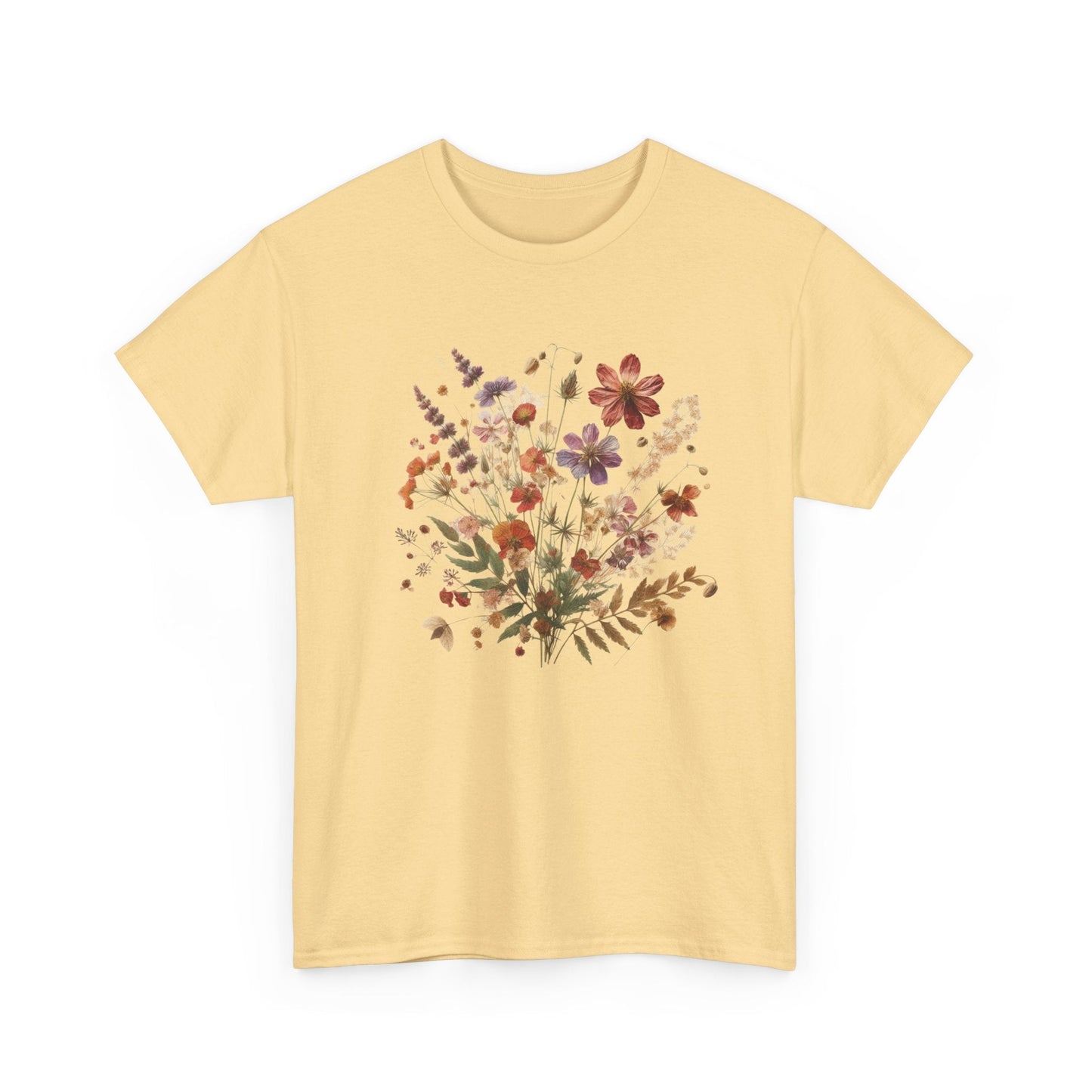 Wild Flowers T-Shirt, Floral Nature Tee, Cottagecore Shirt - Popbydesign