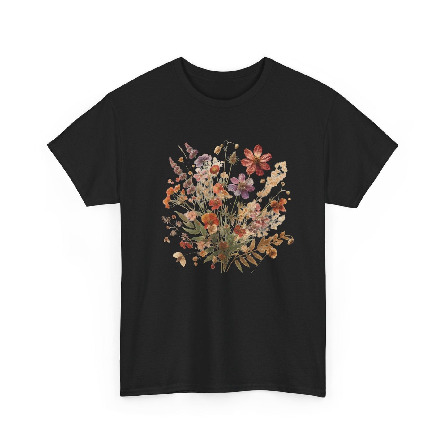 Wild Flowers T-Shirt, Floral Nature Tee, Cottagecore Shirt - Popbydesign