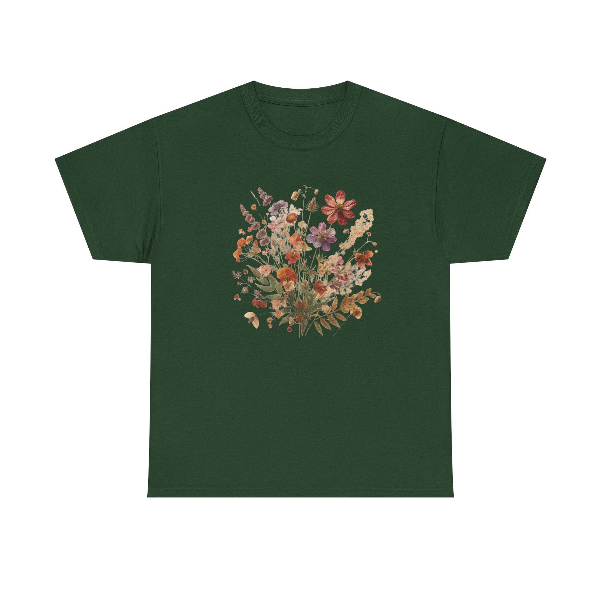 Wild Flowers T-Shirt, Floral Nature Tee, Cottagecore Shirt - Popbydesign